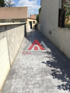 béton imprimé paves