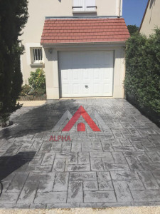 béton imprimé garage