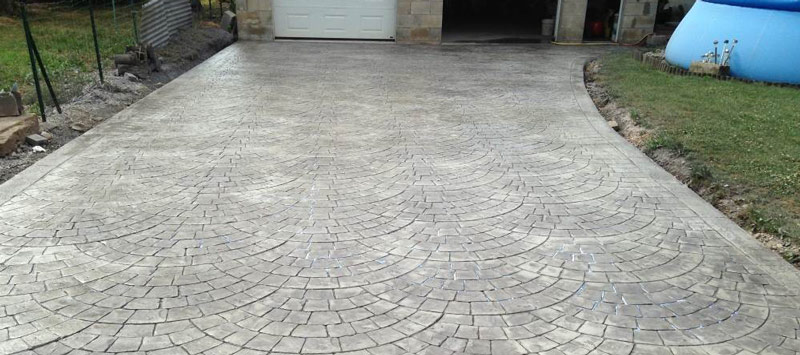allée béton imprimé